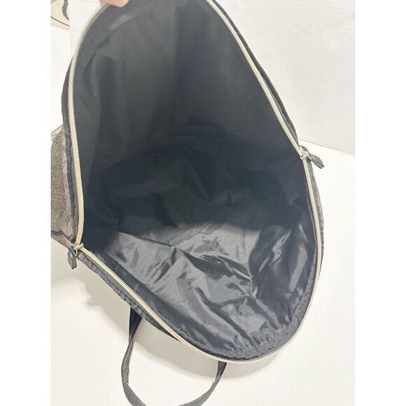 Victoria's Secret Women's Weekender‎ Metallic Glitter Tote Bag Gold Black - Picture 8 of 14